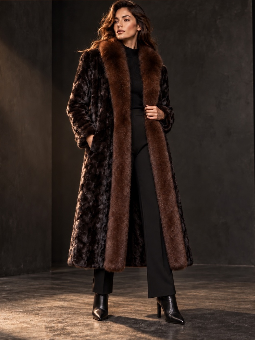 Dalmys Fashions Fur Coat